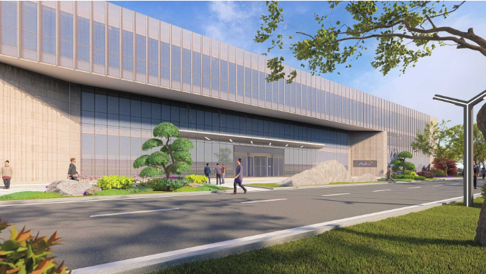 烽火通信光缆数字制造产业园项目（一期）景观绿化设计-办公楼入口效果图