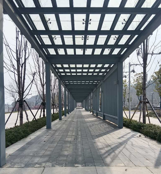 鄂州市滨江防洪生态修复项目（涉水部分）EPC总承包工程绿化工程第三标段-钢结构廊架
